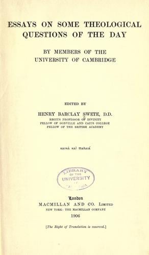 Essays on some theological questions of the day