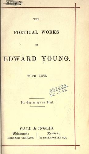 The poetical works of Edward Young