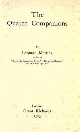 The quaint companions