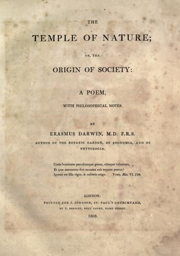 The Temple Of Nature Or The Origin Of Society