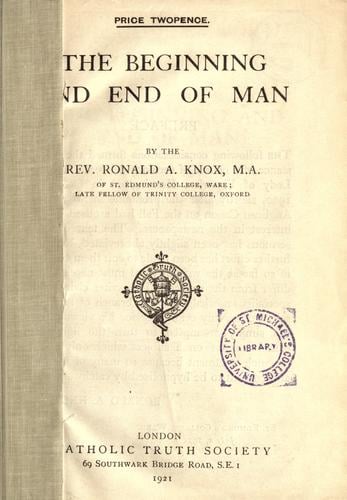 The beginning and end of man