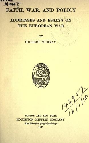 Faith, war, and policy