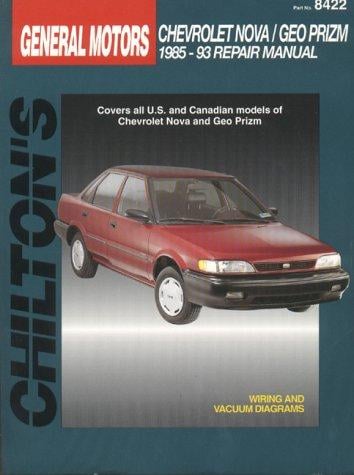Chilton's General Motors Chevy Nova/Geo Prizm