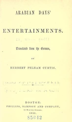Arabian Days' Entertainments