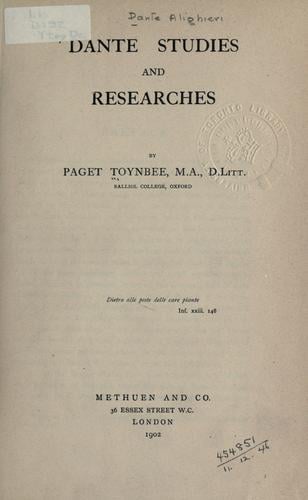 Dante studies and researches