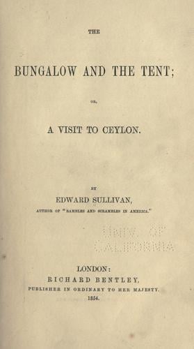 The bungalow and the tent; or, a visit to Ceylon