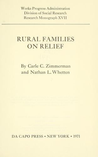 Rural families on relief