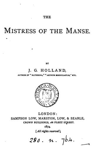The mistress of the manse