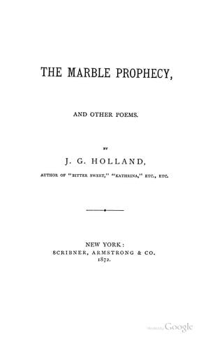 The marble prophecy