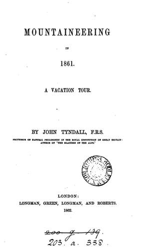 Mountaineering in 1861