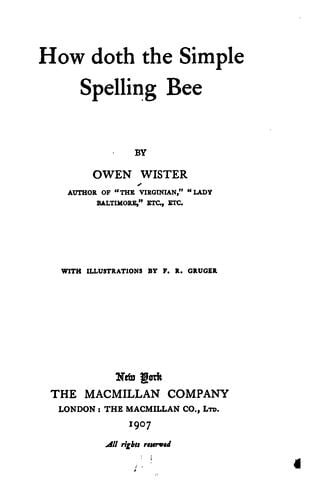 How doth the simple spelling bee