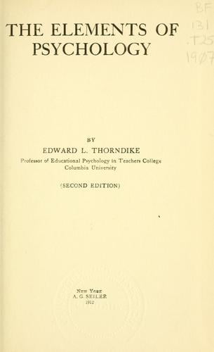 The elements of psychology