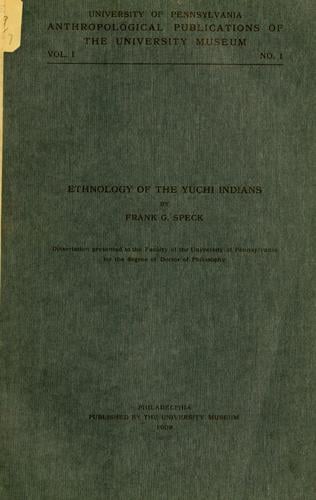 Ethnology of the Yuchi Indians