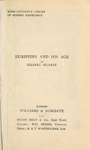 Euripides and his age