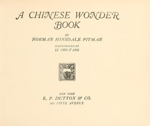 A Chinese Wonder Book