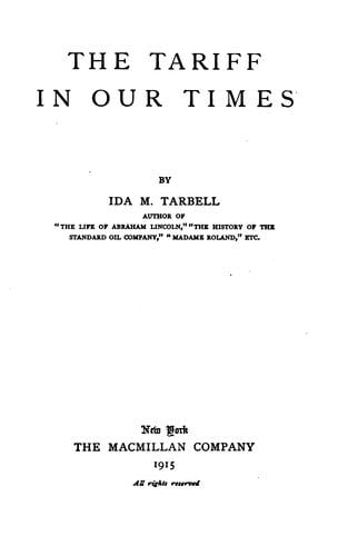 The tariff in our times