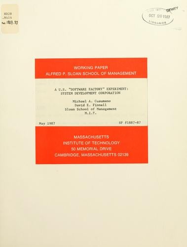 A U.S. "software factory" experiment--System Development Corporation