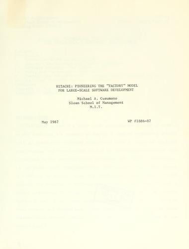 Hitachi--pioneering the "factory" model for large-scale software development