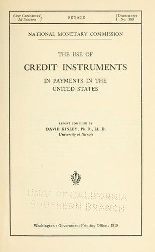 The use of credit instruments in payments in the United States