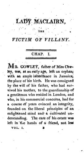 Lady Maclairn, the victim of villany