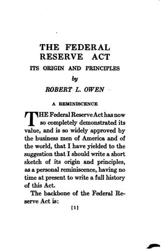 The Federal Reserve Act