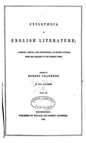 Cyclopaedia of English Literature