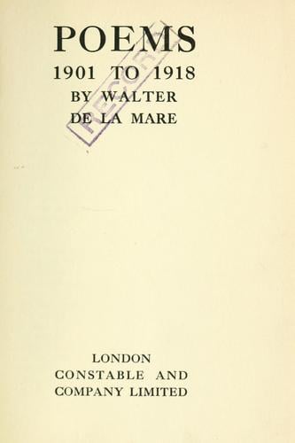 Poems, 1901-1918