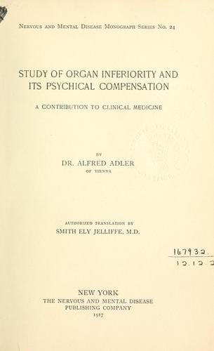 Study of organ inferiority and its psychical compensation