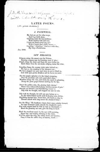 Later poems