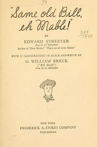 Same Old Bill, Eh Mable!