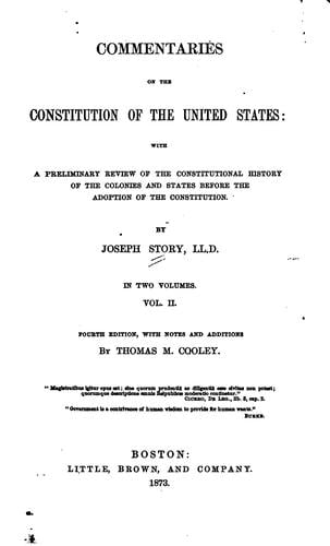 Commentaries on the Constitution of the United States