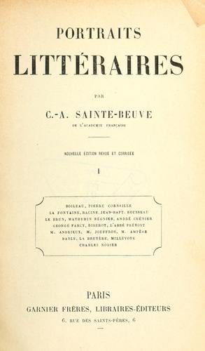 Portraits littéraires