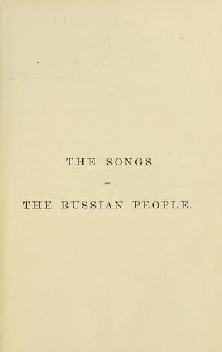The songs of the Russian people
