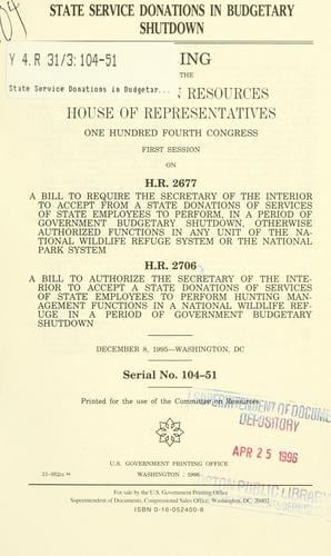 State service donations in budgetary shutdown