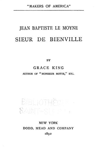 Jean Baptiste Le Moyne, sieur de Bienville