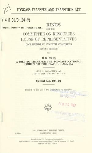 Tongass Transfer and Transition Act