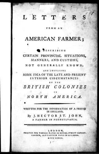 Letters from an American farmer