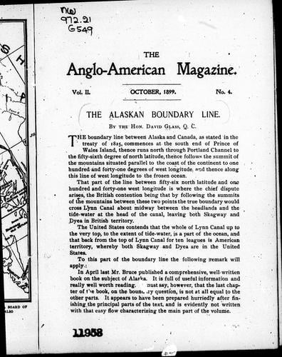 The Alaskan boundary line