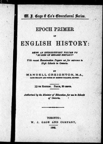 Epoch primer of English history