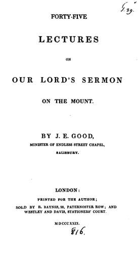 Forty-five lectures on our Lord's sermon on the mount