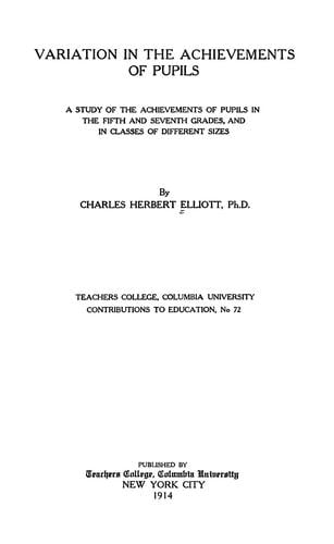 Variation in the achievements of pupils