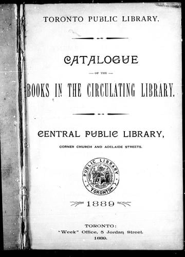 Catalogue of the books in the Circulating Library