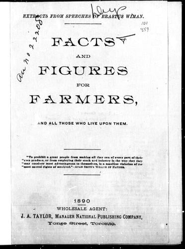 Facts and figures for farmers, and all those who live upon them