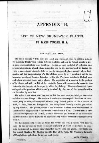 List of New Brunswick plants