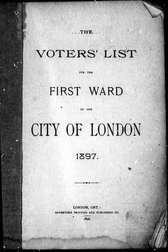 The Voters' list for the city of London, 1897