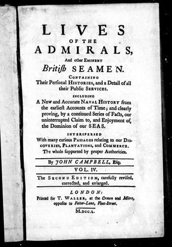 Lives of the admirals and other eminent British seamen
