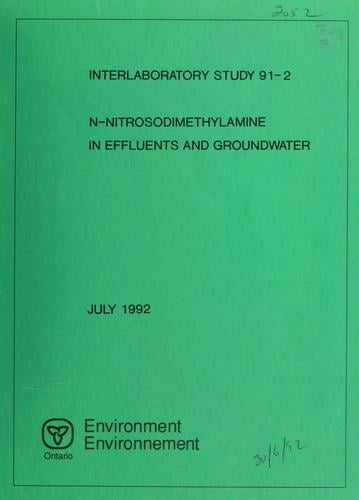 N-nitrosodimethylamine in effluents and groundwater