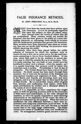 False insurance methods