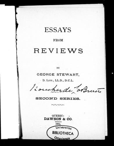 Essays from reviews
