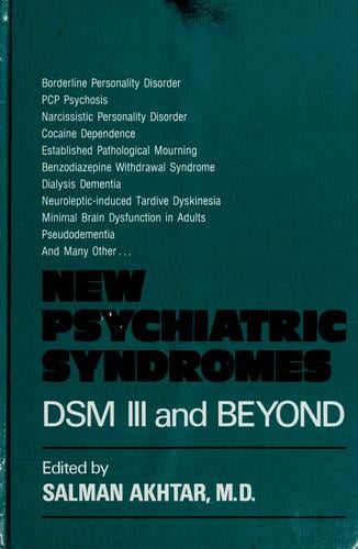 New psychiatric syndromes